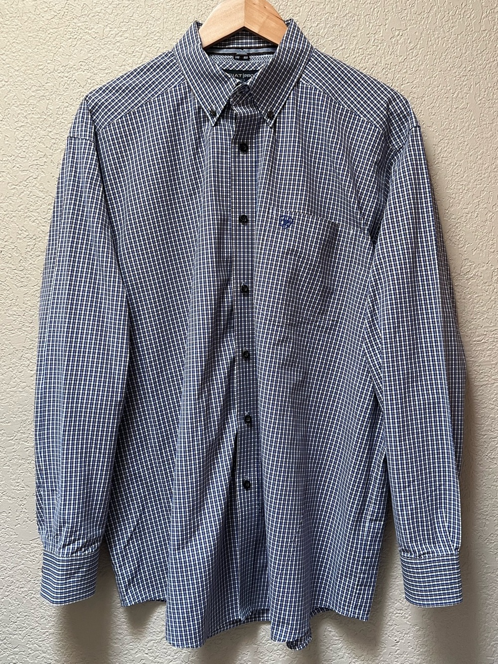 Ariat Pro Series Plaid Long Sleeve Western Button Down Shirt Size XL